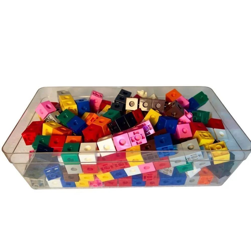Unifix Interlocking Counting Cubes Math Manipulative Preowned Mix Color 200+ - Picture 2 of 7